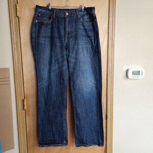 Lucky Brand Dungarees 36 Distressed Darkish Blue